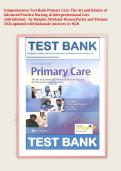 Comprehensive Test Bank Primary Care&colon; The Art and Science of Advanced Practice Nursing  & Interprofessional Care &lpar;6th Edition&rpar; &ndash; by Dunphy &comma;Winland -Brown&comma;Porter and Thomas 2026 updated with Rationale Answers A&plus; NGN