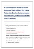 NEBOSH International General Certificate in  Occupational Health and Safety &lpar;IGC &ndash; Safety&rpar;  Practice Exam Questions And Correct Answers  &lpar;Verified Answers&rpar; Plus Rationales 2026 Q&A &vert;  Instant Download Pdf