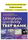 Test Bank for Urinalysis and Body Fluids 7th Edition by Strasinger