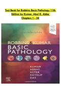 Test Bank for Robbins Basic Pathology 11th Edition by Kumar&comma; Abul K&period; Abba  Chapters 1 - 24
