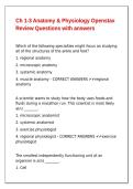 Ch 1-3 Anatomy & Physiology Openstax Review Questions with answers
