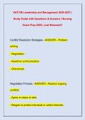 VATI RN Leadership and Management 2026-2027 &vert;  Study Guide with Questions & Answers &vert; Nursing  Exam Prep 2026 &vert; Just Released&excl;&excl;