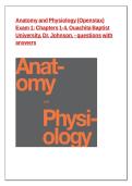 Anatomy and Physiology &lpar;Openstax&rpar; Exam 1 Chapters 1-4&comma; Ouachita Baptist University&comma; Dr&period; Johnson&comma; - questions with answers