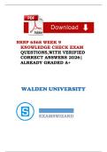 NRNP 6568 Week 9 Knowledge Check&colon; Verified Exam Questions and Correct Answers &vert; 2026 Update &vert; A&plus; Grade