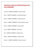 OpenStax Anatomy and Physiology exam with ANSWERS