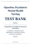 Test Bank - OpenStax Psychiatric&ndash;Mental Health Nursing &ndash; Rebecca Puchkors&comma; Jeanne Saunders&comma; David Sharp &ndash; ISBN 9781711472911 &lpar;Chapters 1&ndash;28&rpar;