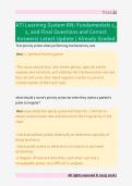 ATI Learning System RN&colon; Fundamentals 1&comma;  2&comma; and Final Questions and Correct  Answers&sol; Latest Update &sol; Already Graded
