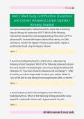 ANCC Med-Surg Certification Questions  and Correct Answers&sol; Latest Update &sol;  Already Graded