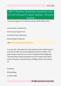 ANCC Practice Questions Questions and  Correct Answers&sol; Latest Update &sol; Already  Graded