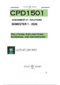 CPD1501 - ASSIGNMENT 1 SOLUTIONS &lpar; SEMESTER 1 2026 &rpar;