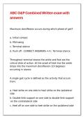 ABC O&P Combined Written exam with answers&comma;