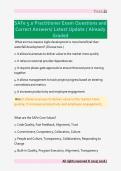 SAFe 5&period;0 Practitioner Exam Questions and  Correct Answers&sol; Latest Update &sol; Already  Graded