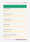 MCA 3 exam 1 Questions and Correct  Answers&sol; Latest Update &sol; Already Graded
