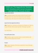 EXSS 175&colon; The Appendicular Skeleton  &lpar;UE&rpar; Questions and Correct Answers&sol;  Latest Update &sol; Already Graded