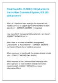 Final Exam for- IS-100&period;C Introduction to the Incident Command System&comma; ICS 100 with answers