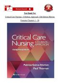 Test Bank for Critical Care Nursing&colon; A Holistic Approach &lpar;12th Edition&rpar; by Morton & Fontaine&comma; Chapters 1&ndash;56 &vert; Comprehensive Critical Care Questions with Verified Answers