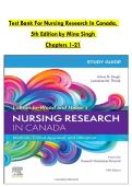 Test Bank For Nursing Research In Canada&comma; 5th Edition by Mina Singh Chapters 1-21