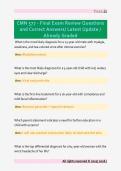 CMN 577 - Final Exam Review Questions  and Correct Answers&sol; Latest Update &sol;  Already Graded 