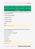 CMN 577 Final - Module 7 Questions and  Correct Answers&sol; Latest Update &sol; Already  Graded 