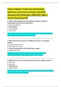 Texas Irrigation Technician Examination  Questions And Correct Answers &lpar;Verified  Answers&rpar; Plus Rationales 2026&sol;2027 Q&A &vert;  Instant Download Pdf 