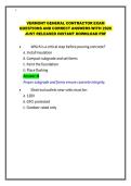 VERMONT GENERAL CONTRACTOR EXAM QUESTIONS AND CORRECT ANSWERS 
