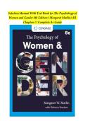 Test Bank With Solution Manual for The Psychology of Women and Gender 8th Edition by Margaret Matlin &vert;All Chapters Covered&vert; Complete Guide A&plus;