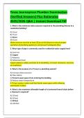 Texas Journeyman Plumber Examination  &lpar;Verified Answers&rpar; Plus Rationales  2025&sol;2026 Q&A &vert; Instant Download Pdf 