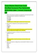Texas Master Electrician Exam  &lpar;Verified Answers&rpar; Plus Rationales  2025&sol;2026 Q&A &vert; Instant Download  Pdf 