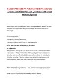 HESI PN OB&sol;HESI PN Pediatrics&sol;HESI PN Maternity Actual Exam&vert; Complete Exam Questions And Correct Answers&vert; Updated