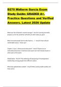 D270 Midterm Garcia Exam  Study Guide&colon; GRADED A&plus;&period;  Practice Questions and Verified  Answers&period; Latest 2026 Update 
