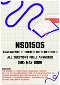 NSO1505 ASAENMENTE 1&comma; 2 & 3 FOR SEMESTERE 1 2026 - FULL MEMO