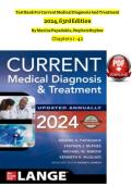 CMDT 2025 Test Bank&colon; Medical Diagnosis and Treatment 64th Edition