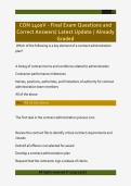 CON 1400V - Final Exam Questions and  Correct Answers&sol; Latest Update &sol; Already  Graded 