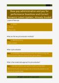 Base pay administration and pay for  performance&period; Questions and Correct  Answers&sol; Latest Update &sol; Already Graded