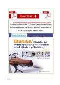 Test Bank for Bates&rsquo; Guide To Physical Examination and History Taking 14th Edition &lpar;LWW&comma; 2026&sol;2027&rpar; by Rainier P&period; Soriano&comma; Isbn no&semi; 9781975218348&comma; all 20 Chapters Covered