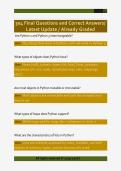 304 Final Questions and Correct Answers&sol;  Latest Update &sol; Already Graded 