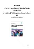 Test Bank for Clayton&rsquo;s Basic Pharmacology for Nurses&comma; 20th Edition &ndash; Willihnganz & Gurevitz &ndash; Complete Q&A