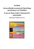 Test Bank for Advanced Health Assessment & Clinical Diagnosis in Primary Care&comma; 7th Edition &ndash; Dains&comma; Baumann & Scheibel &ndash; Complete Q&A