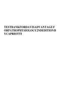 Test Bank for Davis Advantage for Pathophysiology&colon; Introductory Concepts and Clinical Perspectives&comma; 3rd Edition &ndash; Complete Exam Questions & Answers