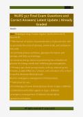 NURS 317 Final Exam Questions and  Correct Answers&sol; Latest Update &sol; Already  Graded 