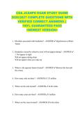 COA JCAHPO EXAM STUDY GUIDE  2026&sol;2027 COMPLETE QUESTIONS WITH  VERIFIED CORRECT ANSWERS &vert;&vert;  100&percnt; GUARANTEED PASS  <NEWEST VERSION> 