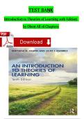 Full Test Bank for An Introduction to Theories of Learning 10th Edition by Matthew H&period; Olson and Julio J&period; Ramirez Complete Coverage &lpar;Chapters 1-16&rpar; Verified Questions & Correct Answers Functionalism &sol; Behaviorism &sol; Cognitive Theory &sol; Neurophysiology Update