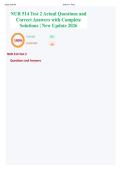 NUR 514 Test 2 Actual Questions and Correct Answers with Complete Solutions &vert; New Update 2026