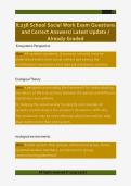 IL238 School Social Work Exam Questions  and Correct Answers&sol; Latest Update &sol;  Already Graded