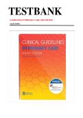 Test Bank for Clinical Guidelines in Primary Care&comma; 4th Edition &ndash; Hollier &ndash; Complete Exam Questions & Answers