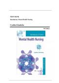 Test Bank for Introductory Mental Health Nursing 5th Edition by Womble Kincheloe All Chapters 1-19 &vert;&vert;Complete A&plus; Guide