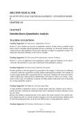 Solutions Manual for Quantitative Analysis for Management&comma; 14th Edition &ndash; Render & Stair &ndash; Complete Step-by-Step Solutions