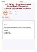 NUR 514 Test 5 Actual Questions and Correct Detailed Answers with Complete Solutions &vert; New Update 2026
