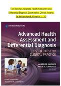 Test Bank for Advanced Health Assessment and Differential Diagnosis Essentials For Clinical Practice 1st Edition Myrick&comma; Chapters 1 - 12