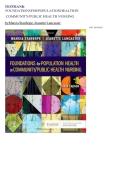Test Bank for Foundations for Population Health in Community&sol;Public Health Nursing &lpar;6th Edition&rpar; &ndash; Marcia Stanhope & Jeanette Lancaster